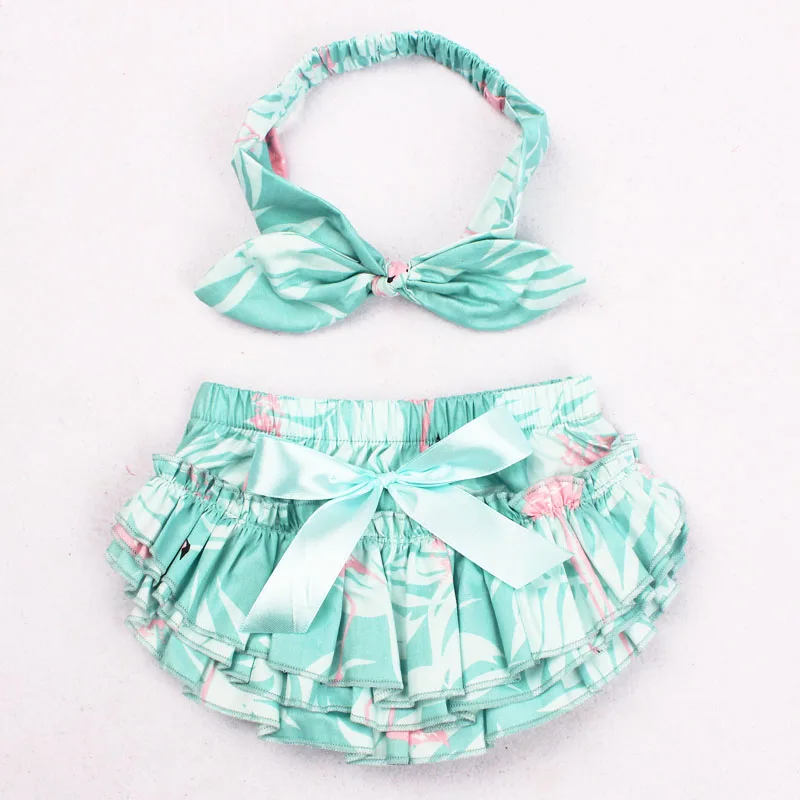 Детский хлопковый комплект из шорт и юбки-пачки с оборками