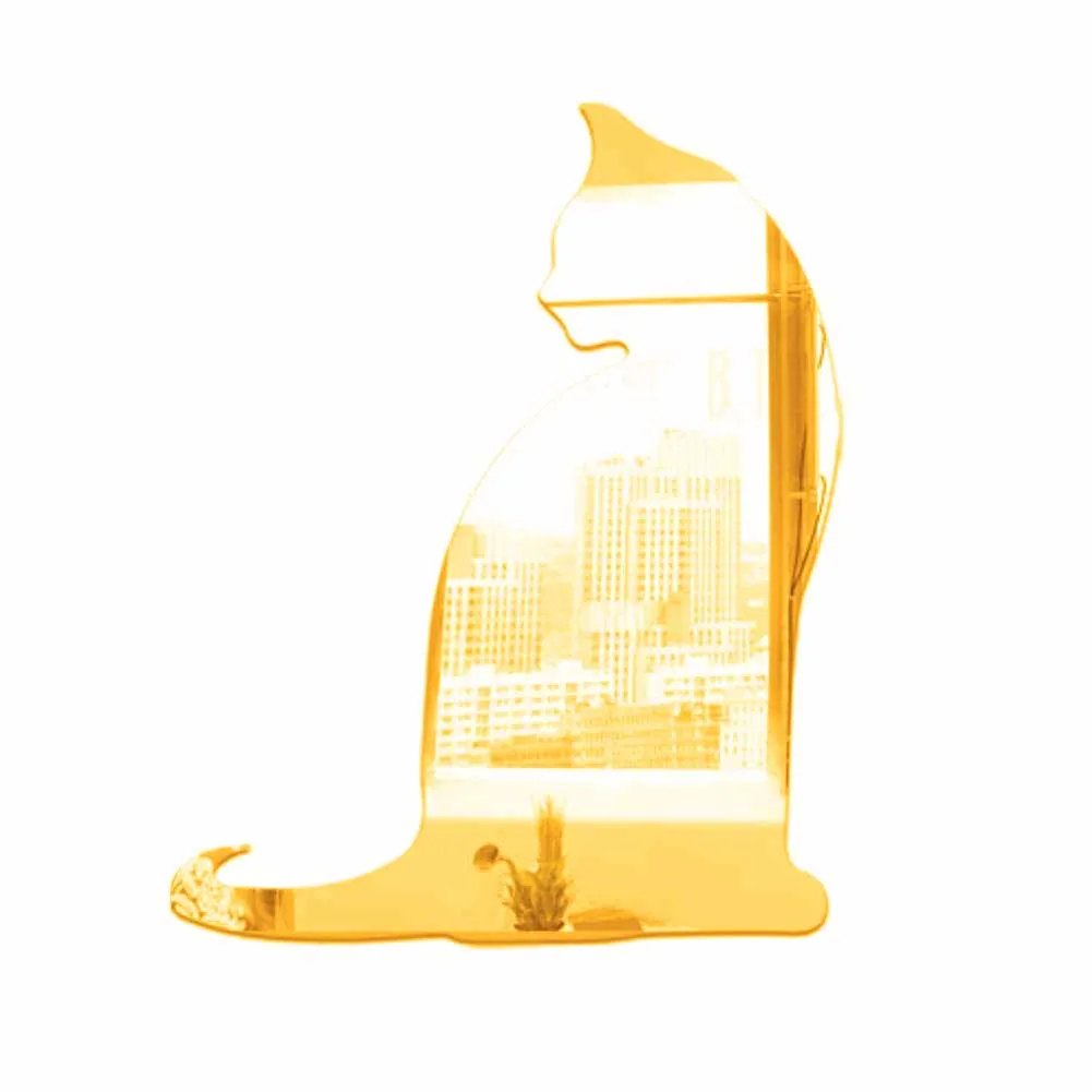 Новое поступление зеркало золотого и серебряного цвета 3D наклейки вечерние