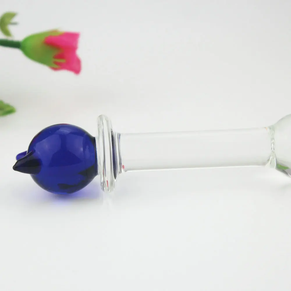 Синий кот стеклянный Анальная пробка анальные секс-игрушки для женщин лесбиянок