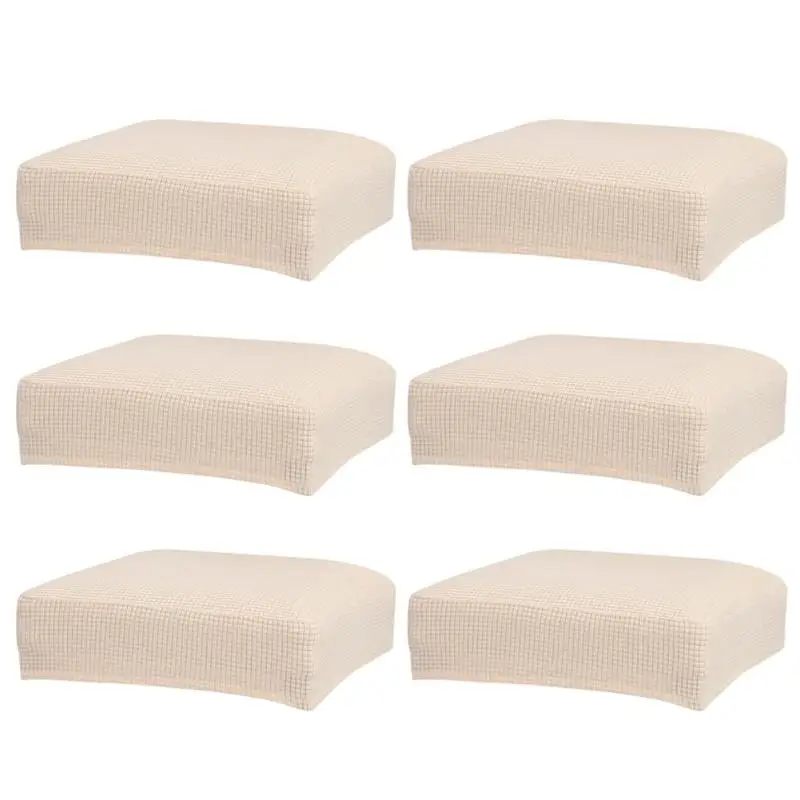 6pcs 1/4/6 шт Современные Офисные Кухня спандекс стул сплошной Цвет сиденье протектор стрейч чехол прочный защитный экран для защиты от грязных стул - Цвет: 6pcs