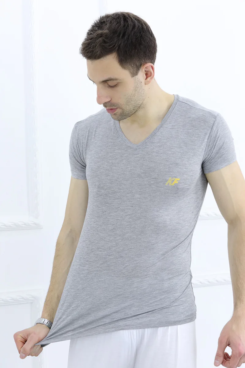 Большие размеры, L-6XL, мужские летние футболки, Мода, новинка, бамбуковое волокно, хлопок, мягкие, высокое качество, v-образный вырез, короткий рукав, повседневные футболки