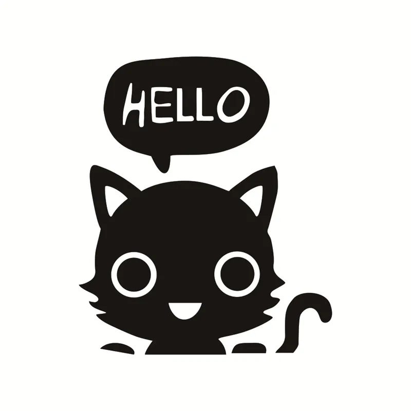 Милый Hello спальный Кот переключатель в виде собаки наклейки на стену для детских