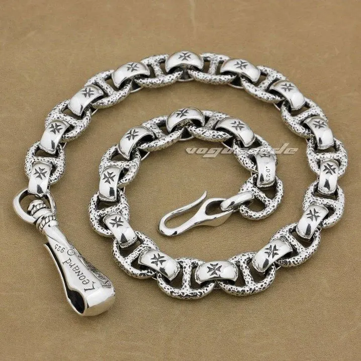 

Men's 925 Sterling Silver U Type Gothic Waist Pendant LO Type Wallet Chain 8W006WC -- 12"~36"