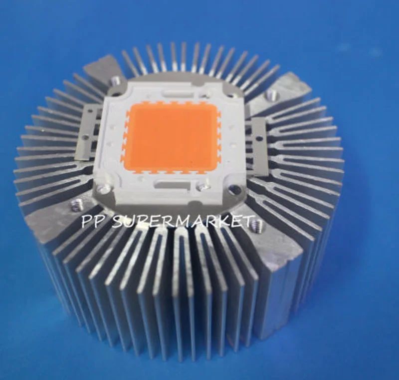 Светодиодные светильники полного спектра 100 Вт + комплект линз 44 мм радиатор для