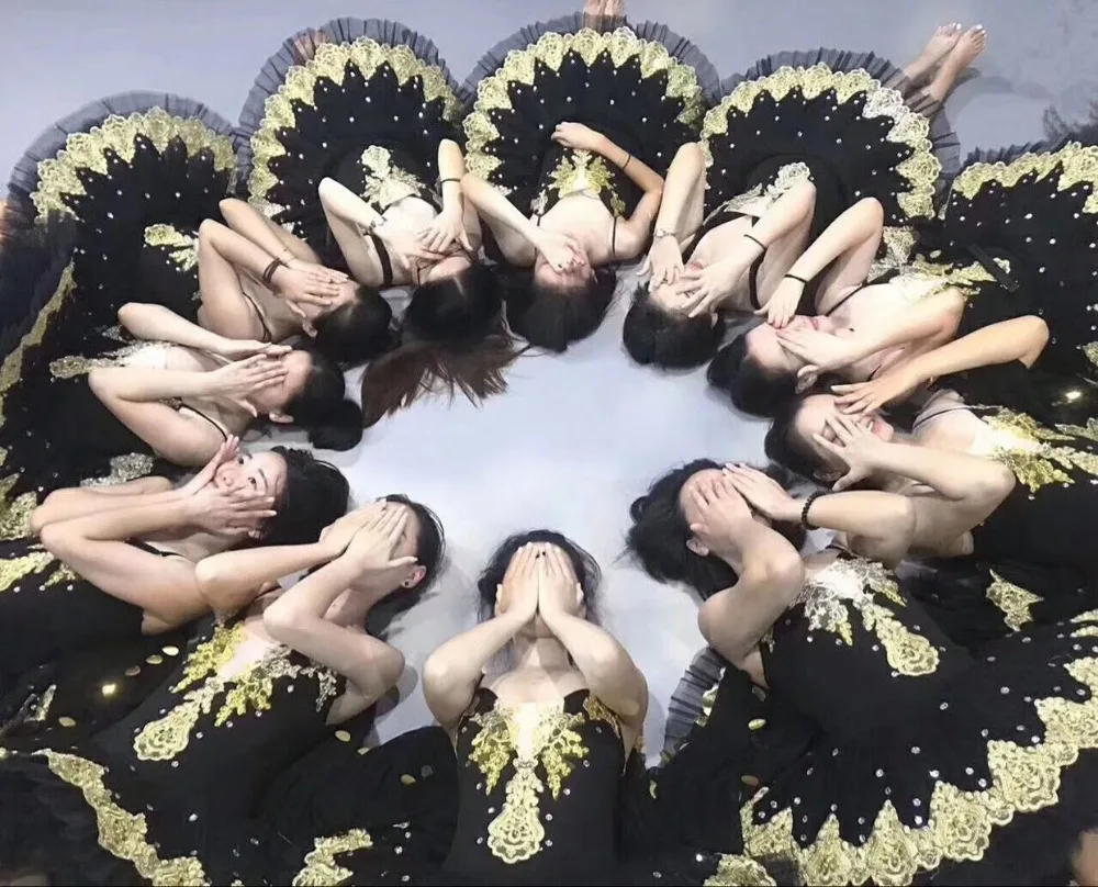 2021 профессиональная балетная пачка для женщин и детей белая черная балетка с