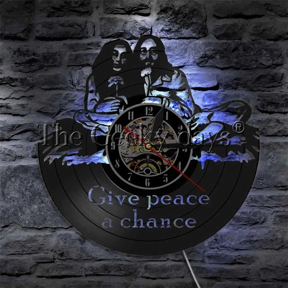 Светодиодный знак мира ночник в стиле хиппи цитата приносит мир индивидуальные