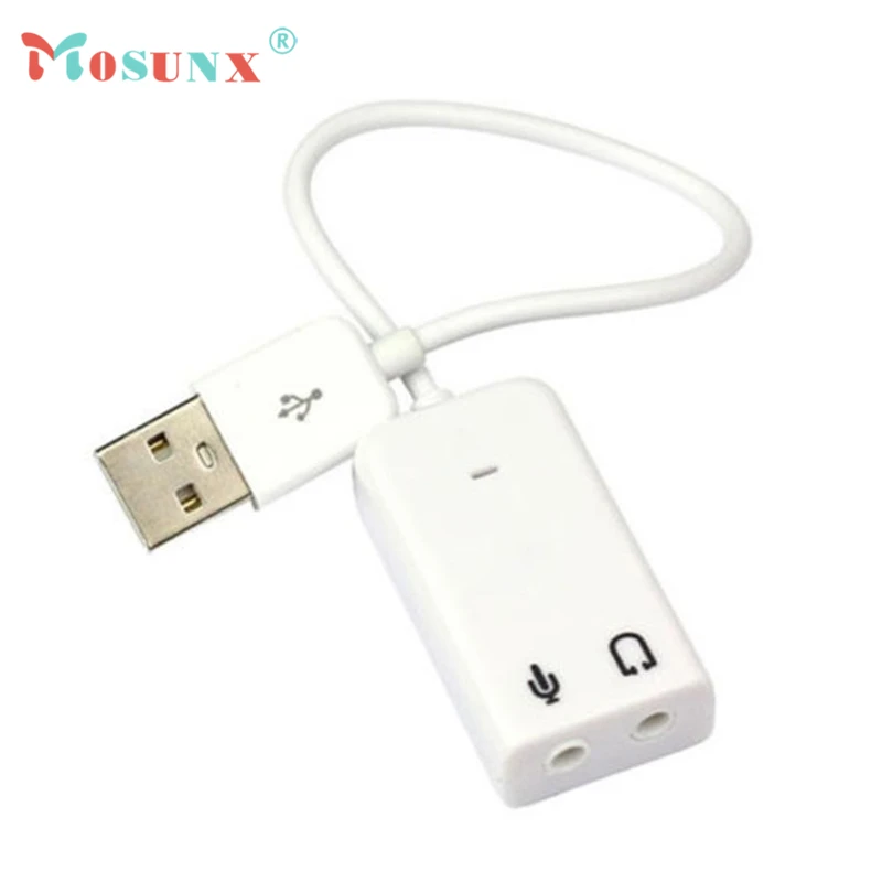 Аудио адаптер внешний Виртуальный USB 2 0 для ноутбука конвертер стерео звуковая