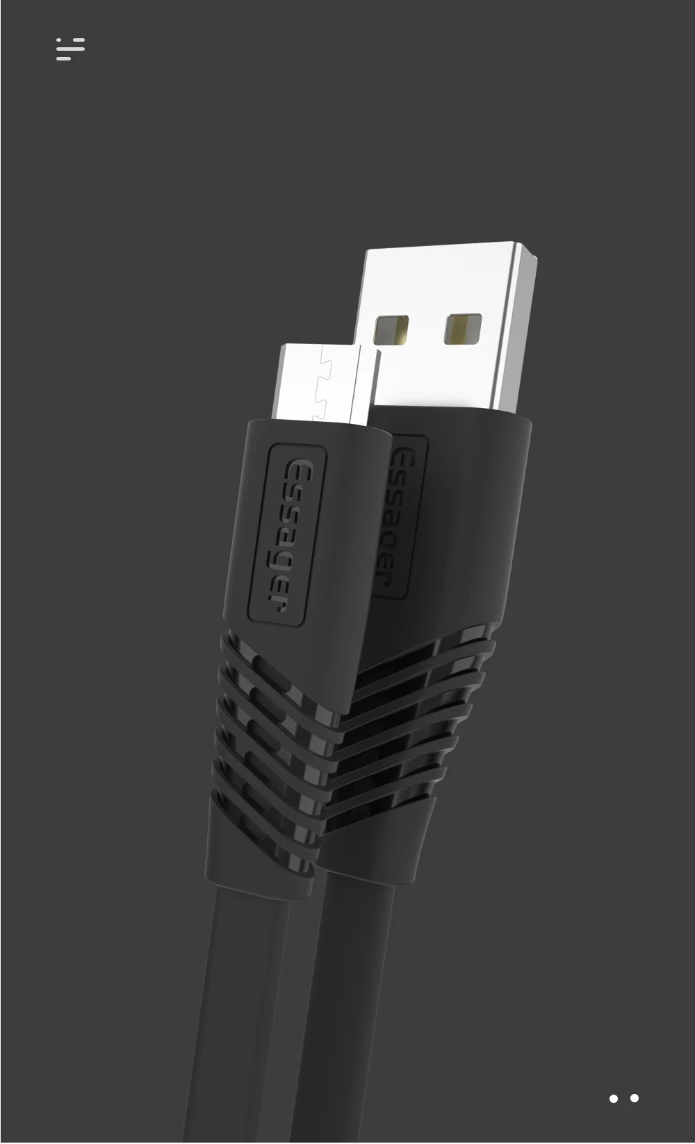 Плоский Micro USB кабель Essager для Xiaomi Redmi samsung 2.4A Быстрая зарядка USB кабель для зарядного устройства для передачи данных кабели для мобильных телефонов Android