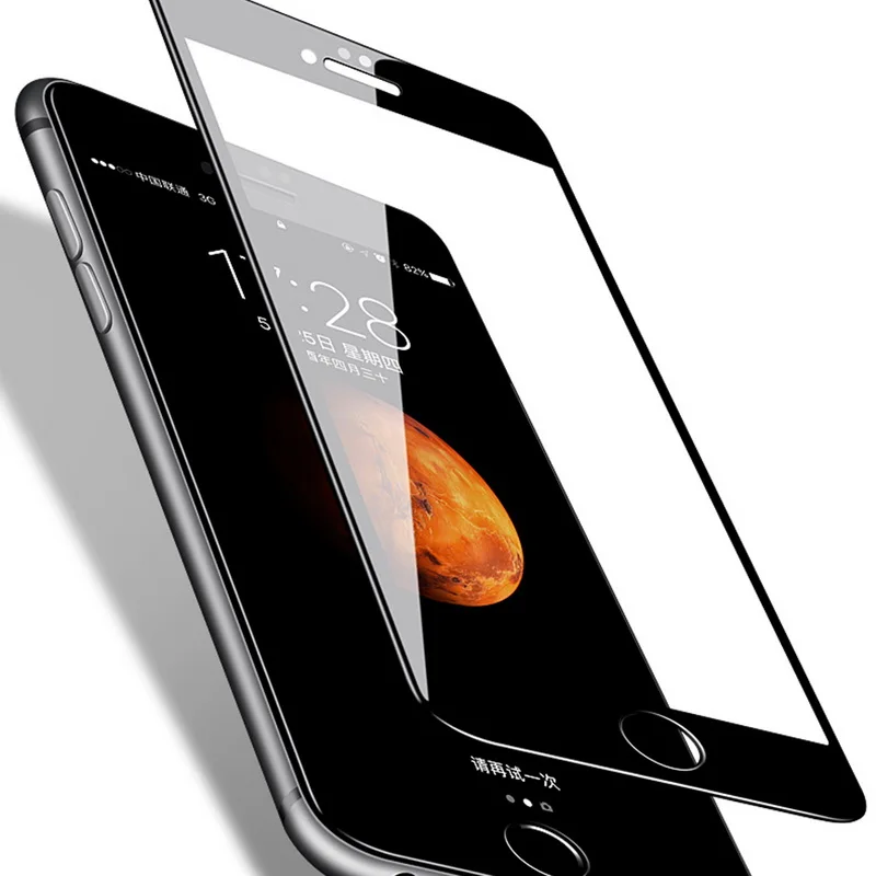 2 упаковки 3D полное покрытие закаленное стекло для iPhone 8 7 6 6s Plus 5 5S SE защита экрана на iPhone X XS Max XR защитная Пленка чехол