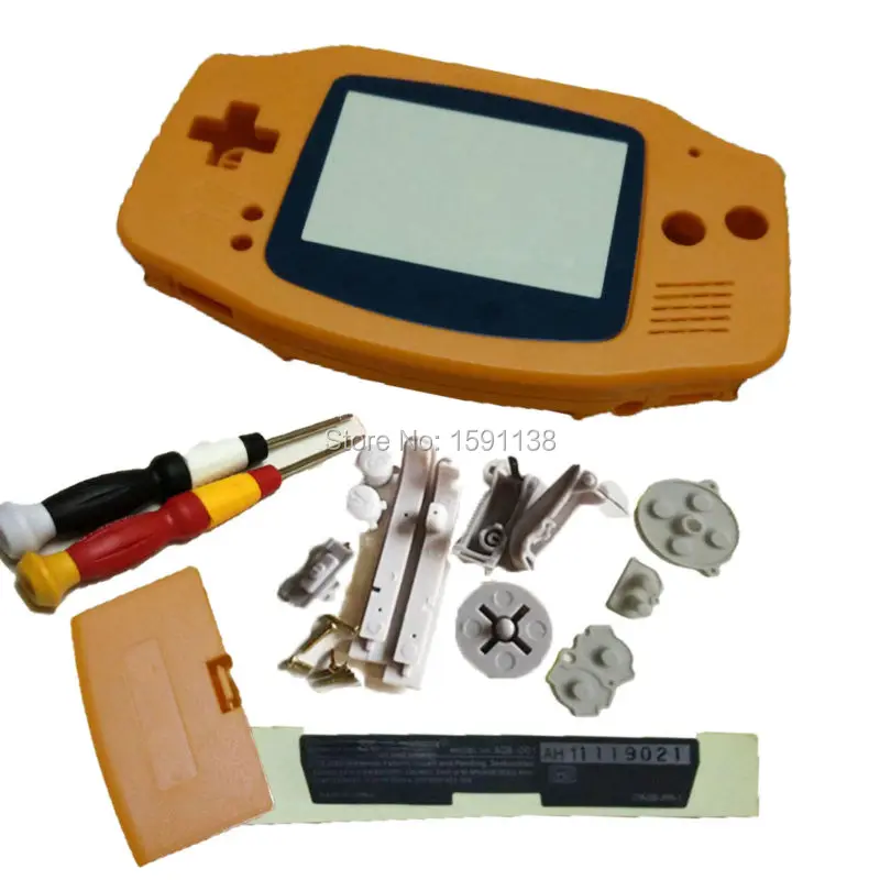 Сменный Чехол для корпуса оранжевого цвета подходит консоли NitendoGBA GameboyAdvance с