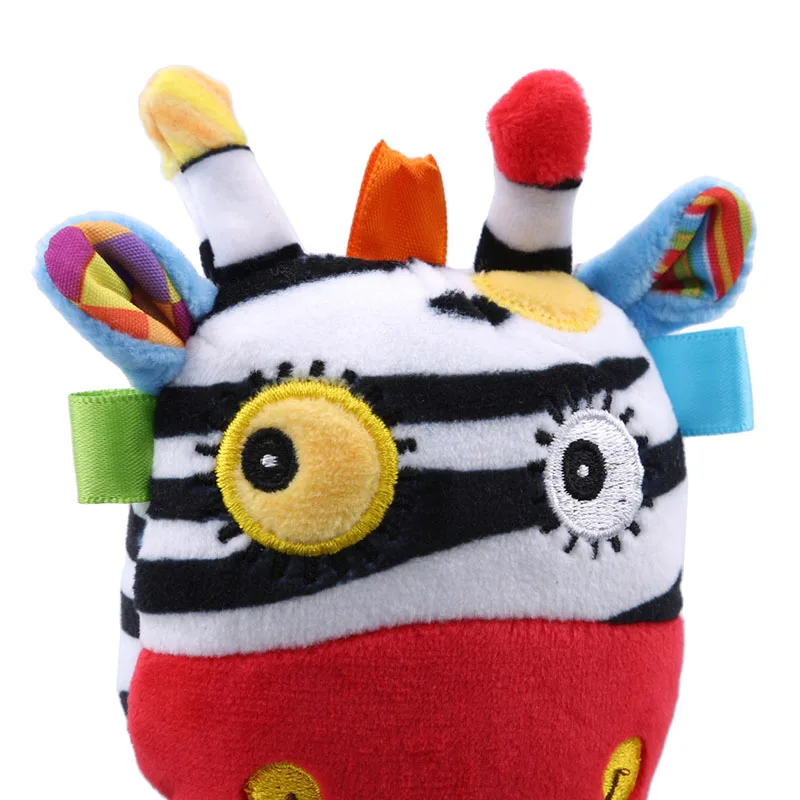 

Cute Baby Cartoon Animal Cat Hand Stick BB Device Toy Baby Hand Rattle Plush Toy Cartoon Animal Kids Toys