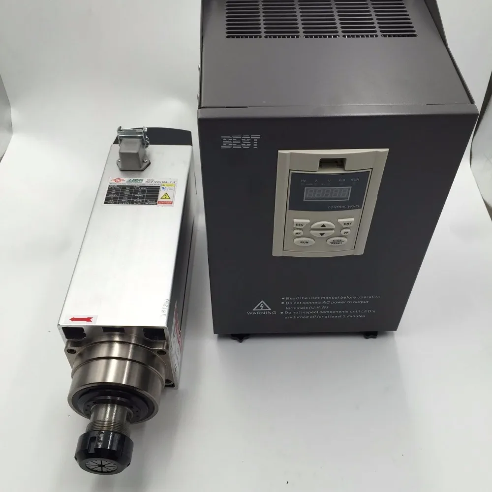 7.5KW с воздушным охлаждением квадратный Шпиндельный двигатель ER32 18000 об/мин 4