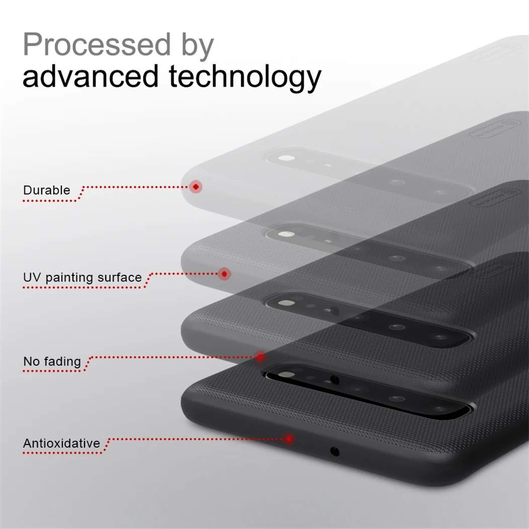 Чехол для samsung Galaxy S10 5G Nillkin Super Frosted Shield жесткая задняя панель из поликарбоната простой защитный чехол для телефона samsung S10 5G