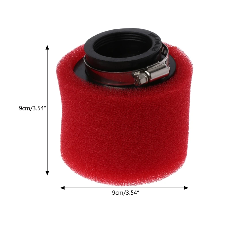 

Red Straight Neck Sponge Air Filter 35/38/40/42/45/48mm Sponge Cleaner Moped Scooter Dirt Pit Bike Motorcycle