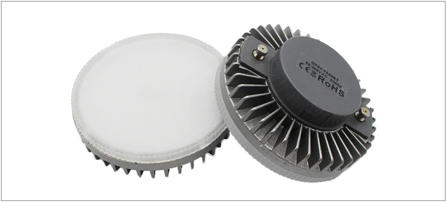 ZMISHIBO высокое качество GX53 светодиодный лампы 110-220V 8W 850lm Алюминий Корпус 3000/4000/6000K естественный белый молочно-белый Поликарбонат крышка Гостиная
