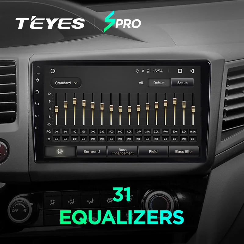 TEYES SPRO Штатная магнитола для Хонда Цивик 9 Honda Civic 9 FB FK FD 2011 2012 2013 Android 8.1, до 8-ЯДЕР, до 4+ 64ГБ 32EQ+ DSP 2DIN автомагнитола 2 DIN DVD GPS мультимедиа автомобиля головное устройство