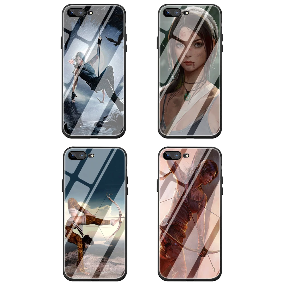 Чехол для телефона из закаленного стекла Lara Croft Tomb Raider game iPhone SE 2020 5 5s 6 6s Plus 7 8 X XR XS 11
