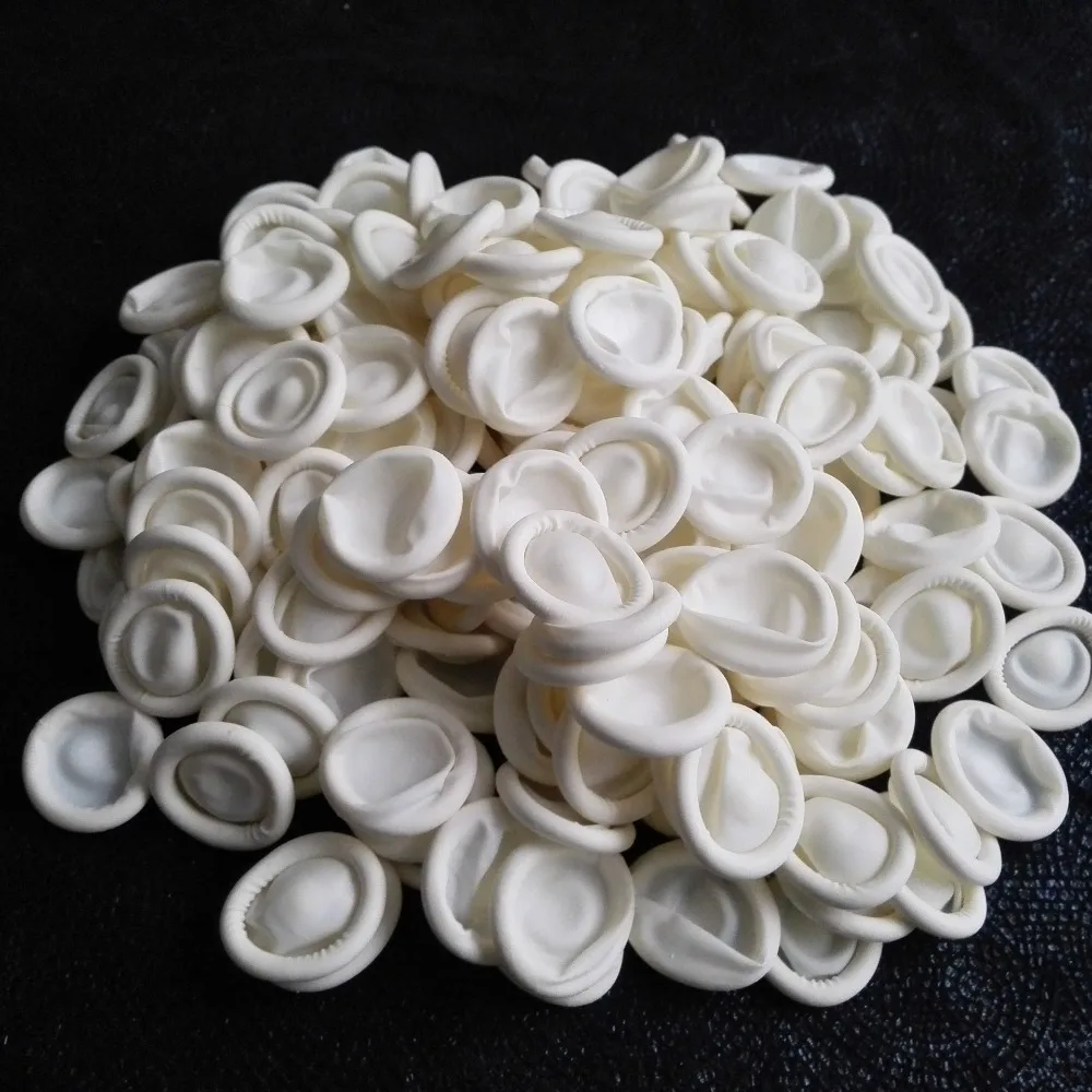 

20 pcs Nail Art Latex Finger cots Finger Gloves rubber ivory color disposable dactylotheca dust free