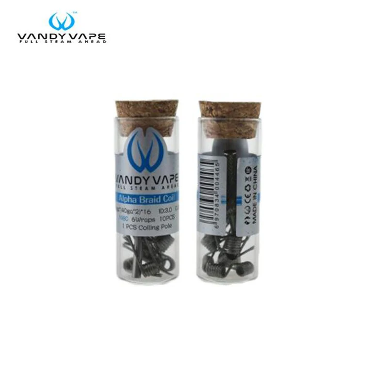 Оригинал vandy VAPE Alpha оплетка катушки 26gax (40gax2) x16 0.3ohm для Vandyvape электронная сигарета 10