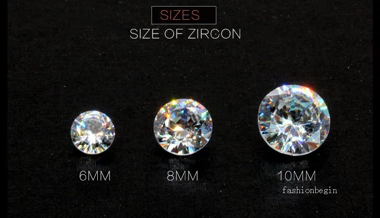 6 мм круглые цветные настоящие циркониевые чешские драгоценные камни