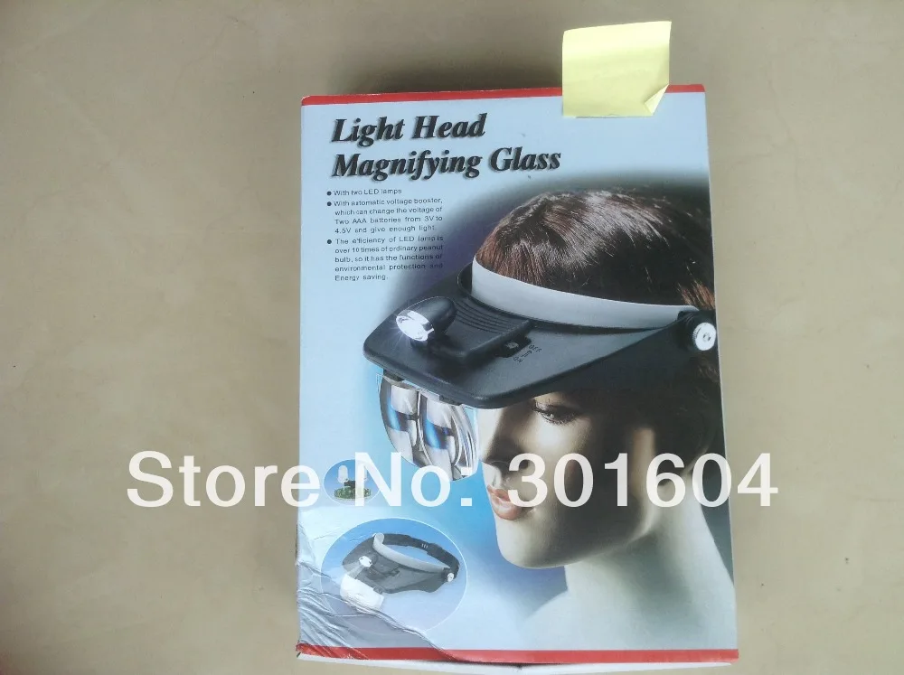 Free shipping Helmet magnifier 1.2X 1.8X 2.5X 3.5X LED head magnifying glass MG81001-A | Инструменты