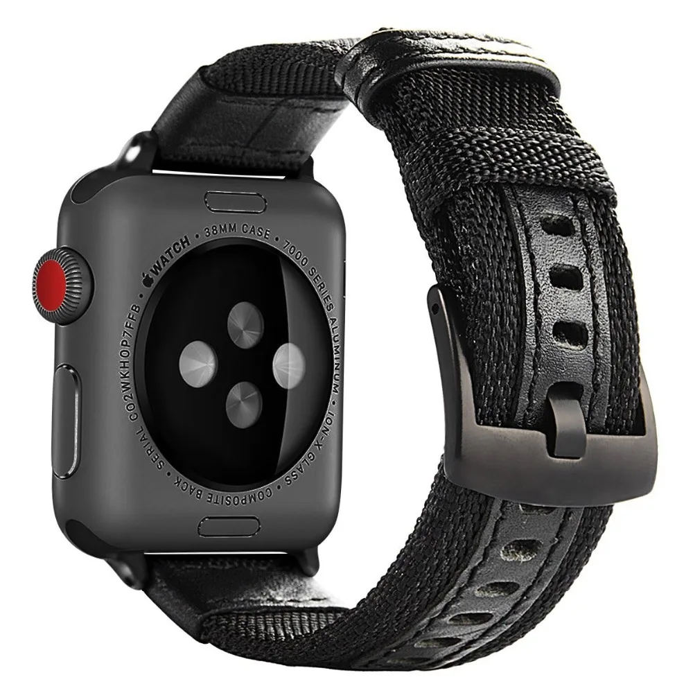 Тканый нейлоновый ремешок для Apple Watch Series 5 4 3 2 1 38 42 мм часов 40 44 iWatch Edition Замена