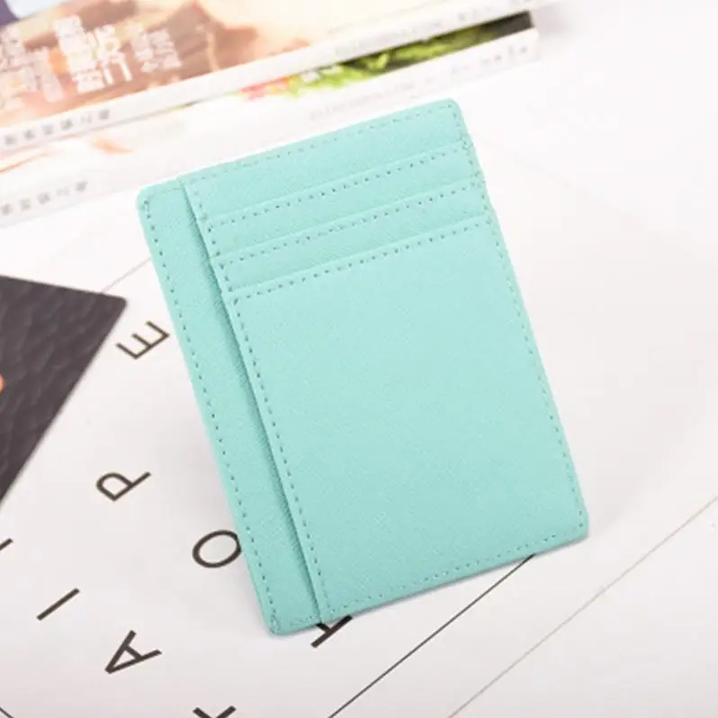 sky blue THINKTHENDO модный держатель для карт тонкий банковский чехол для кредитных карт ID сумка кошелек с блокировкой RFID Тонкий держатель для карт Чехол для карт - Цвет: sky blue