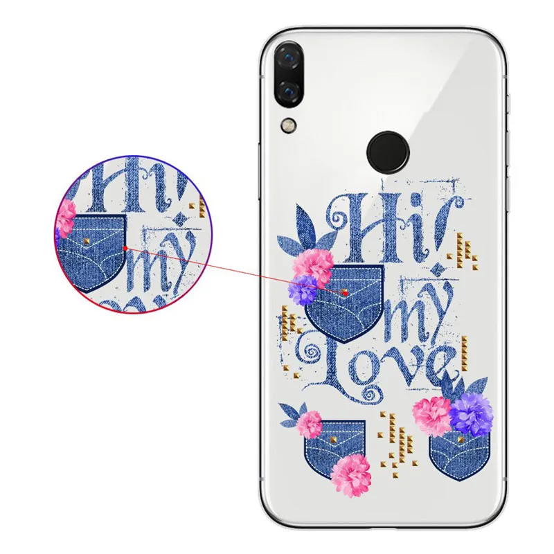 Подходит для Xiaomi Redmi Note7 мобильный телефон чехол прозрачная задняя крышка с