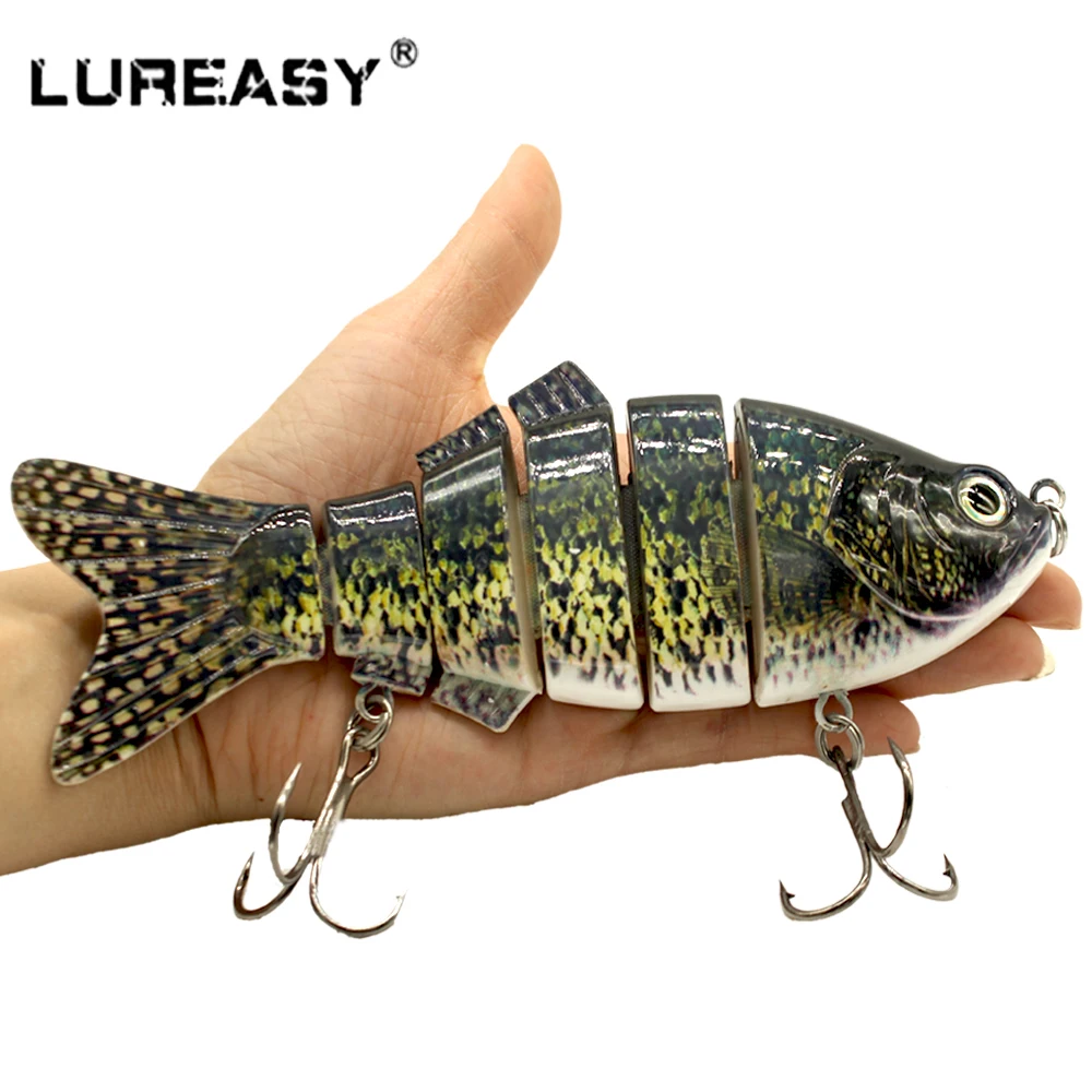 LUREASY Большая Морская рыболовная приманка гольян 6 шарнирных твердых наживок