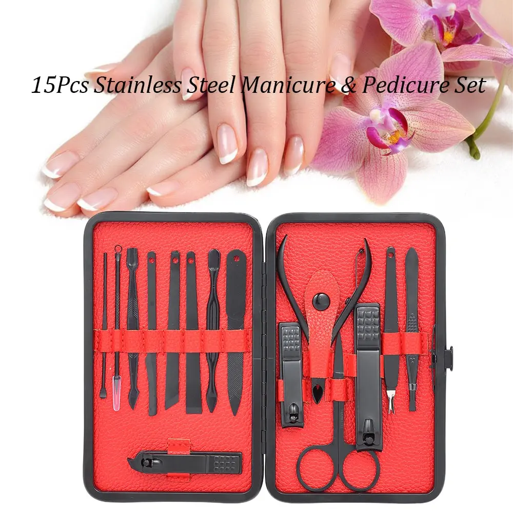 18 шт. маникюрный набор Nagels клипер voor alle удлинитель педикюр набор Набор Утилита Schaar Pincet Mes дизайн ногтей gereedschap наборы