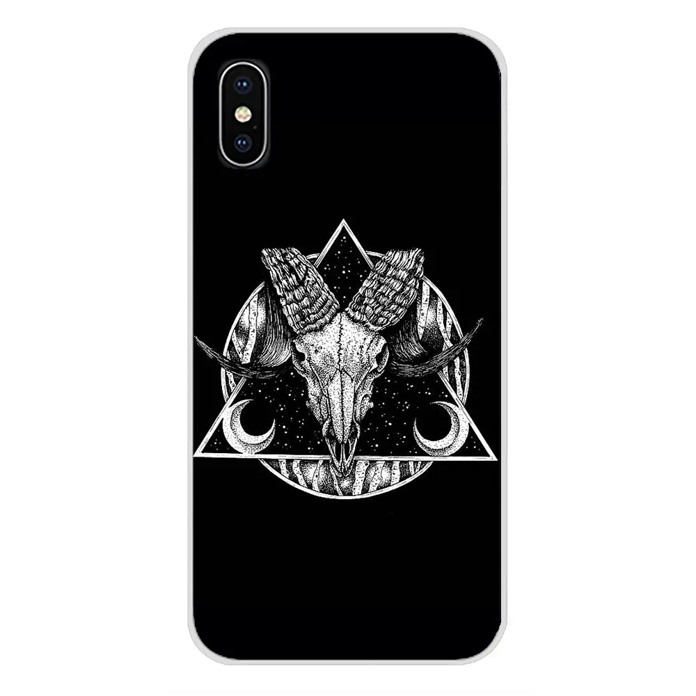 Satanic череп террор дизайн Мобильный телефон чехол для Samsung Galaxy S3 S4 S5 Mini S6 S7 Edge S8 S9 S10