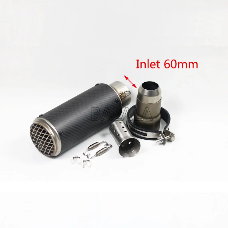60MM carbon fiber 51 мм 60 мм Мотоцикл Универсальный выхлоп с дБ убийца выхлопа из нержавеющей стали/углеродного волокна для SC выхлопной трубы помощь скорости - Цвет: 60MM carbon fiber
