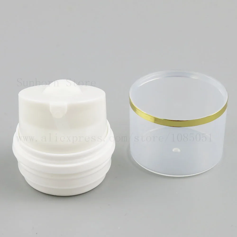 12pcs 50ml Clear Airless Pump Lotion Bottle Plastic Container Cosmetic Packaging with clear cap | Красота и здоровье