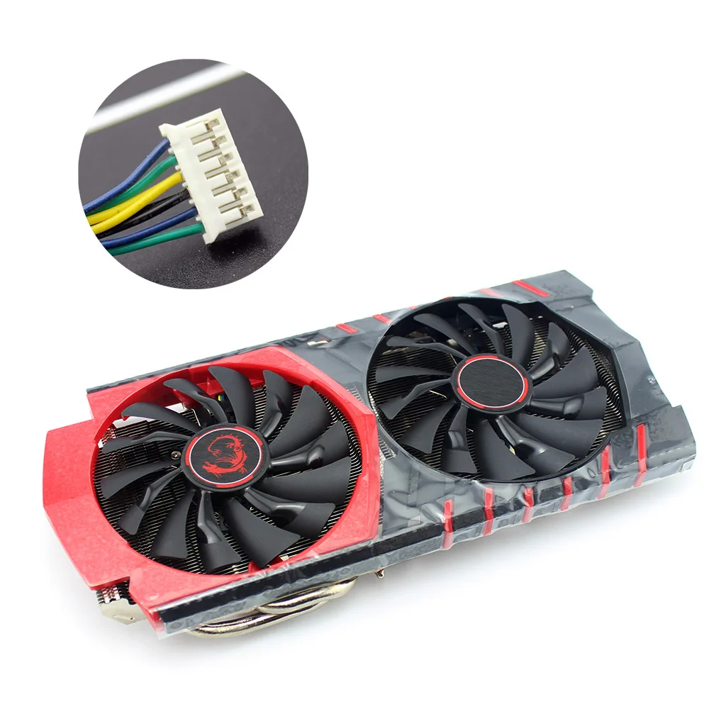 58 мм PLD10010S12HH для MSI GTX960 вентилятор GTX 960 вентилятор игровой вентилятор радиатора вентилятор видеокарты - Цвет лезвия: 6PIN