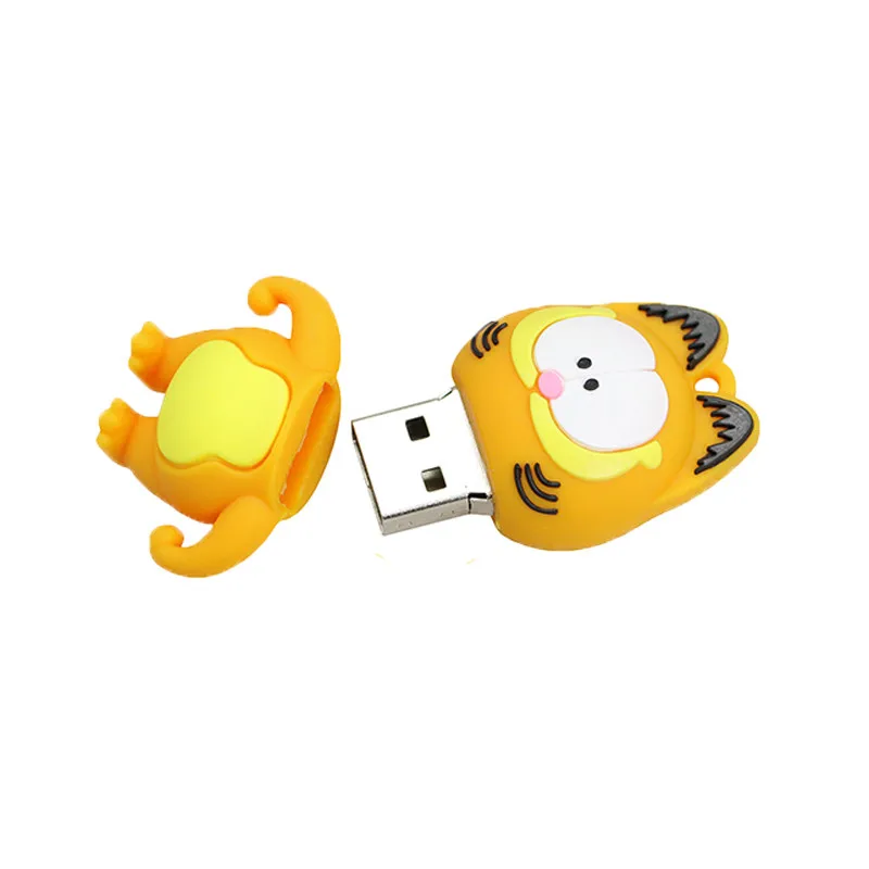 Флеш-накопитель с мультяшным рисунком, мини, Гарфилд, кот, флеш-диск USB 2,0, 8 ГБ, 16 ГБ, 32 ГБ, 64 ГБ, Портативная USB карта памяти, флешка, внешний накопитель