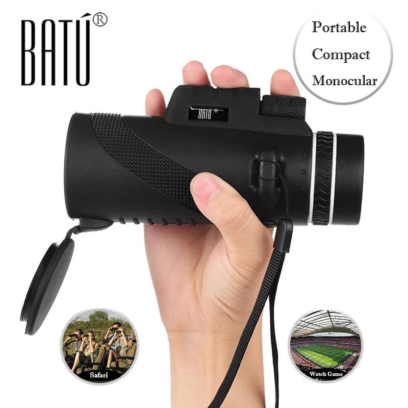 BATU 10*40 NO night vision HD Monoculars powerful multi-coated nautical waterproof telescope BAK4 prism Monocular | Инструменты