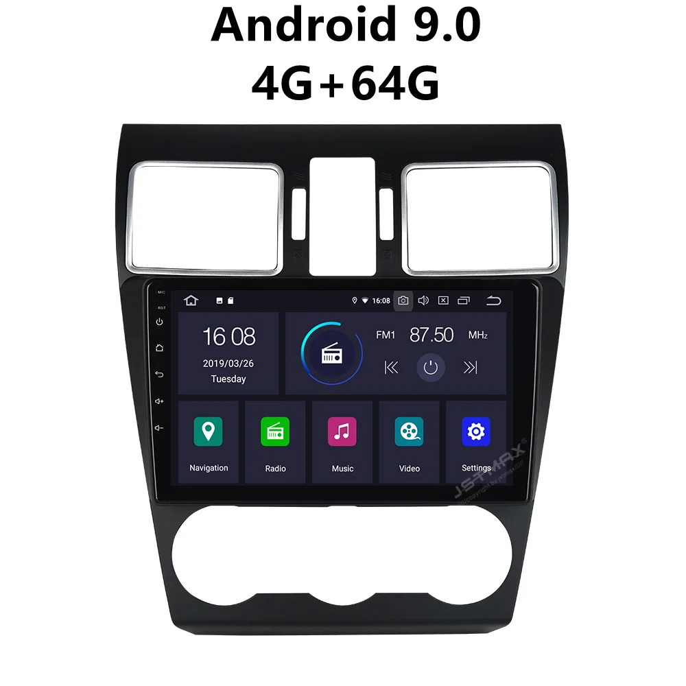 JSTMAX 9 ''Android 0 4G + 64G ISP экран автомобильный DVD Радио Стерео GPS плеер для Subaru