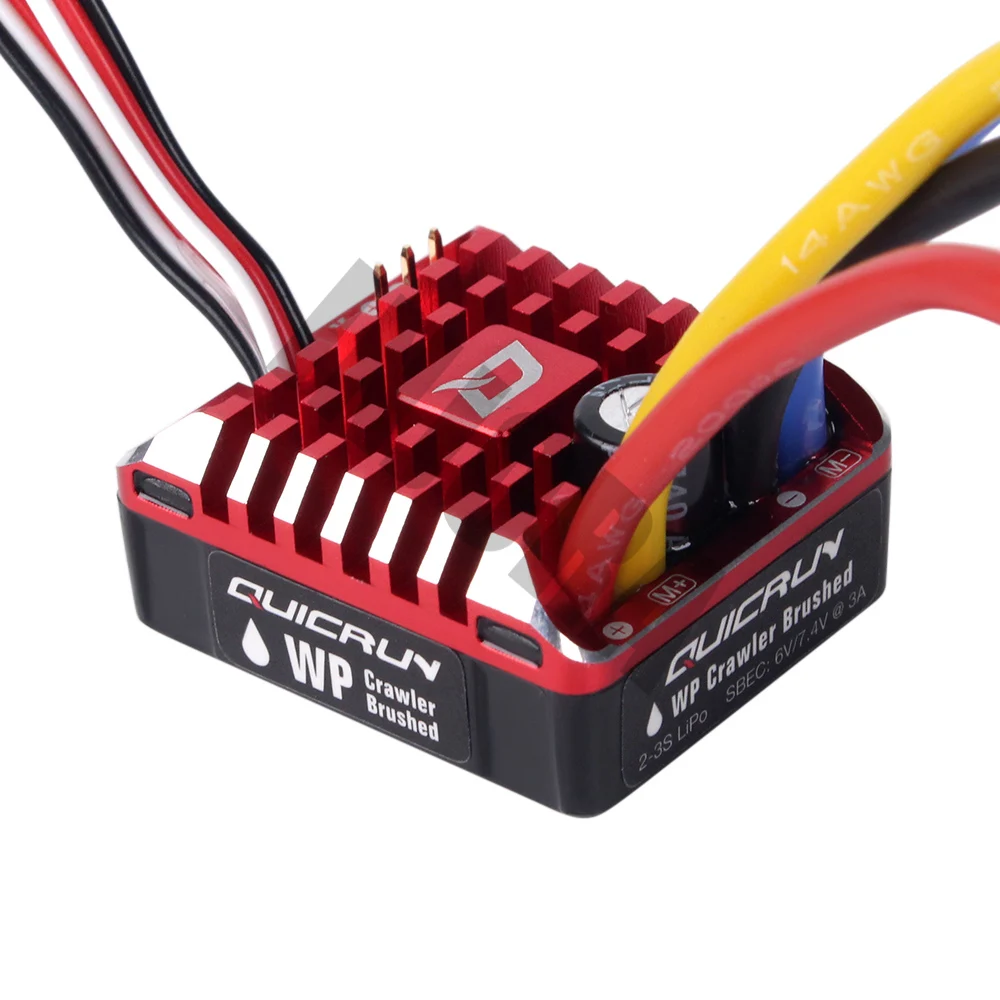 RC автомобиль QUICRUN 1080 80A водонепроницаемый матовый ESC Регулятор скорости с программной картой для RC Crawler Traxxas TRX4 Axial SCX10 90046