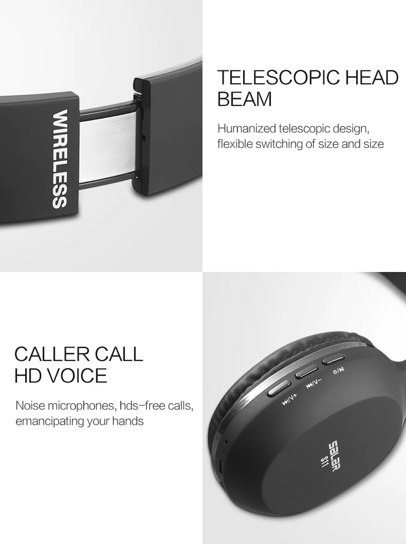 Salar S11 беспроводные наушники Bluetooth 4,2 гарнитура складные bluetooth-наушники Игровые наушники с микрофоном для телефона ПК компьютера