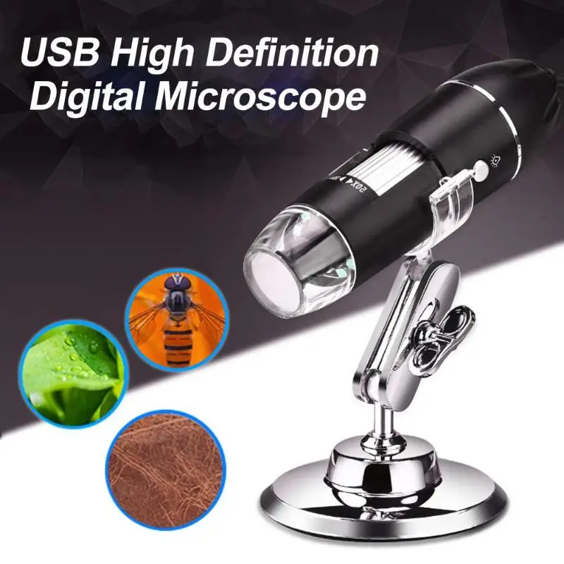 Профессиональный цифровой микроскоп 1600X с 8 светодиодами USB эндоскоп камера