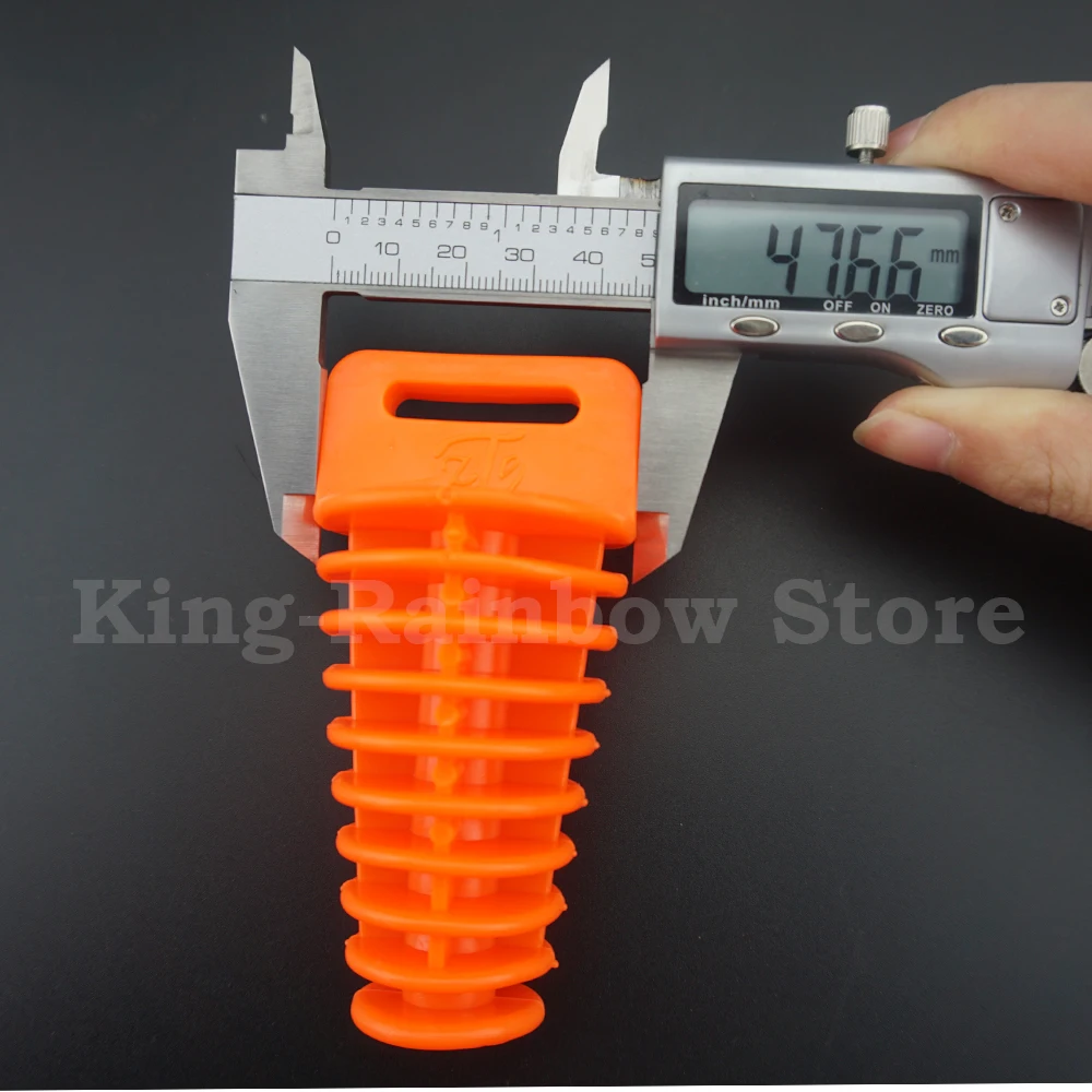 Двухтактный глушитель оранжевого цвета 27*48 мм выхлопной трубы штепсельная Вилка