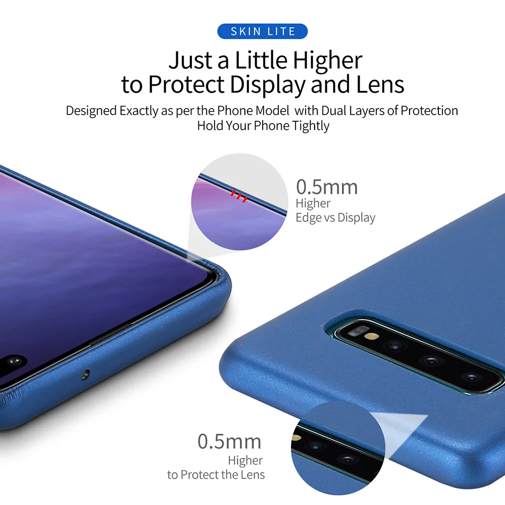 DUX DUCIS Ультратонкий чехол из искусственной кожи для Samsung Galaxy S10 Мягкий защитный Plus
