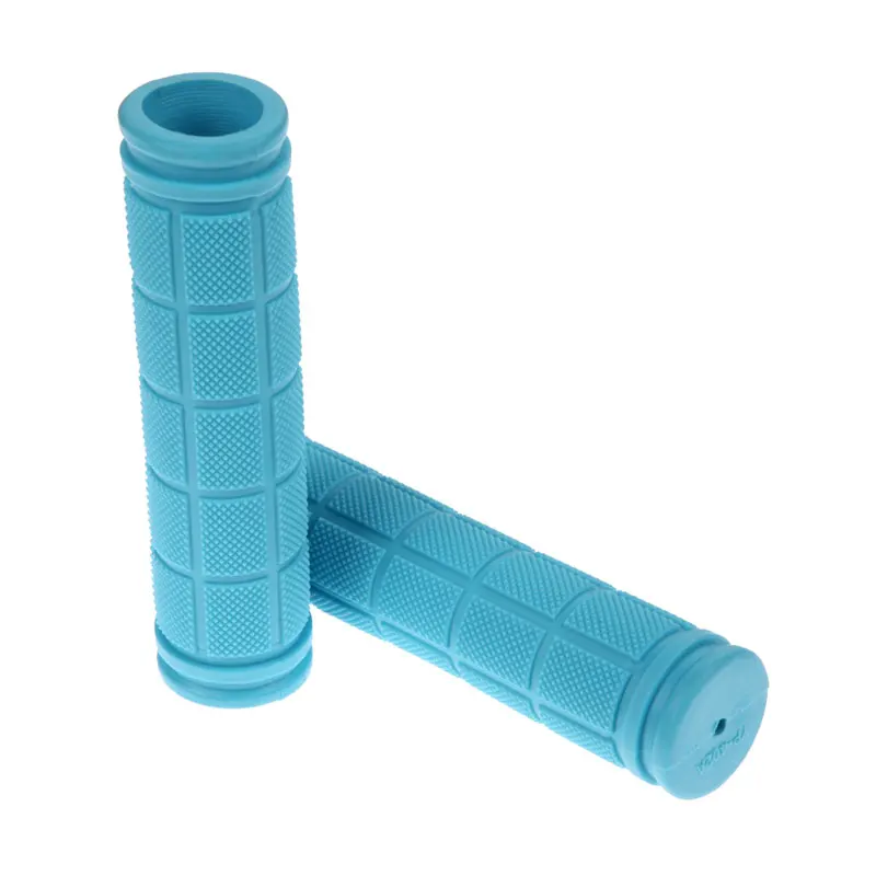 Sky Blue 10 цветов Резина Ручки Велосипед BMX MTB Цикла Горный Велосипед Рукоятке Мотоциклетного руля Неподвижный Конец manopla bicicleta ручки для велосипеда грипсы - Цвет: Sky Blue