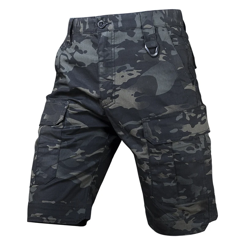 Dark Camouflage Sector Seven новые летние мужские камуфляжные тактические повседневные шорты Карго мужские тонкие рабочие шорты мужские армейские военные короткие штаны - Цвет: Dark Camouflage