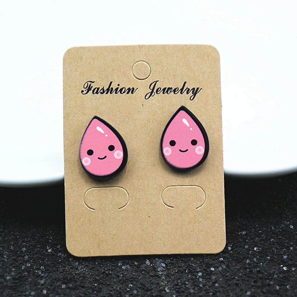 Модные ювелирные изделия милые Мультяшные серьги гвоздики в виде вишневого