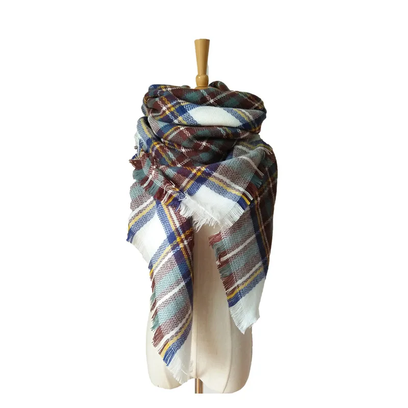 Зимний шарф za высокого качества унисекс акриловые базовые шали женские шарфы