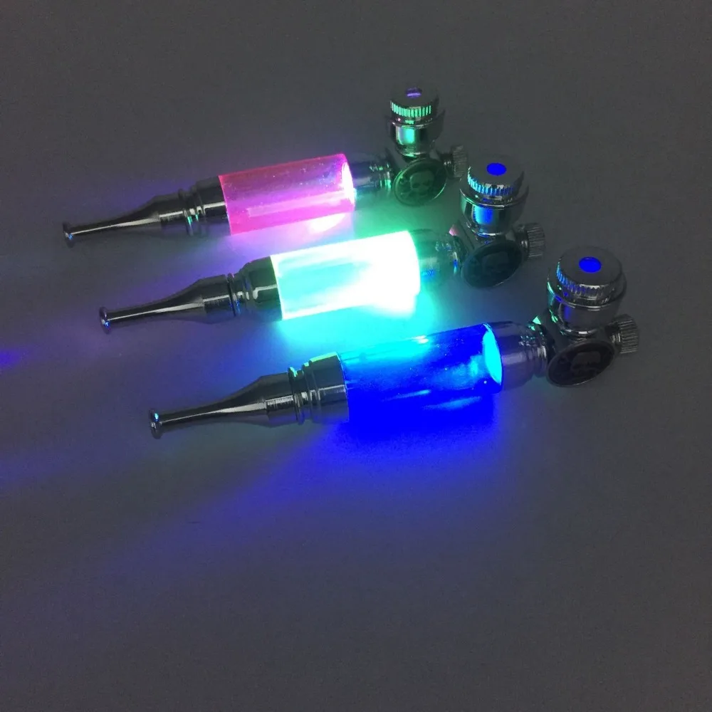 1 шт. пластиковые и металлические креативные мигающие огни курительная трубка со