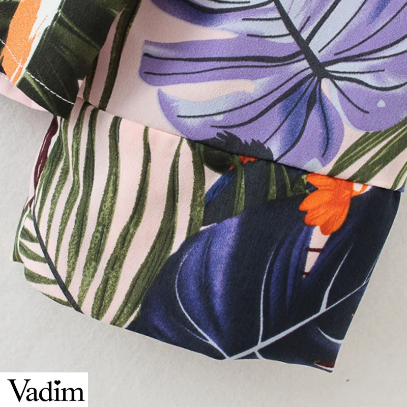 Женская винтажная рубашка Vadim свободная с длинным рукавом и отложным воротником