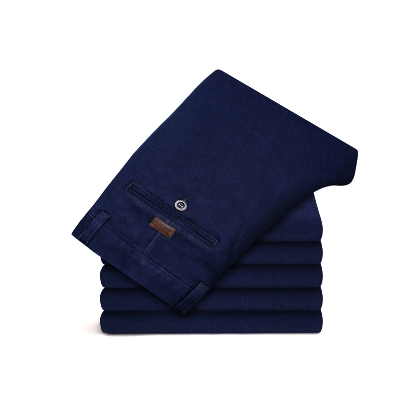 Джинсы мужские стрейчевые классические длинные брюки из денима стрейч в деловом