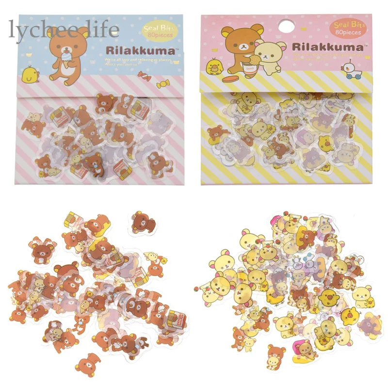 Lychee 1 упаковка милый Rilakkuma стикер DIY Дневник Стикер Украшение Корея канцтовары